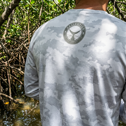 Halieutics UPF 50 Performance Fishing Camo Shirt | Breathable, Moisture-Wicking Angler Apparel