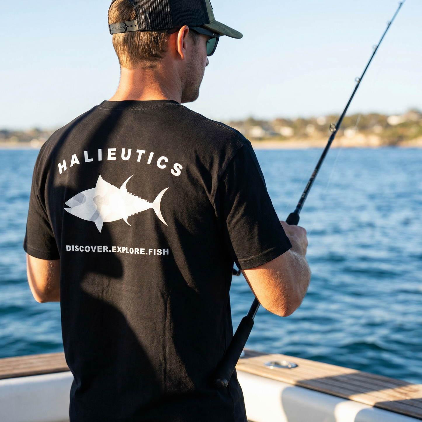 Halieutics White Camo Tuna Graphic Fishing T-Shirt – Angler Performance Tee