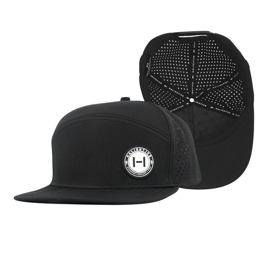 Water-Resistant Performance 6 Panel Flat Brim