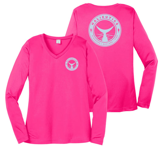 Halieutics Womans UPF 50 Performance Tuna Tail Moisture-Wicking Shirt