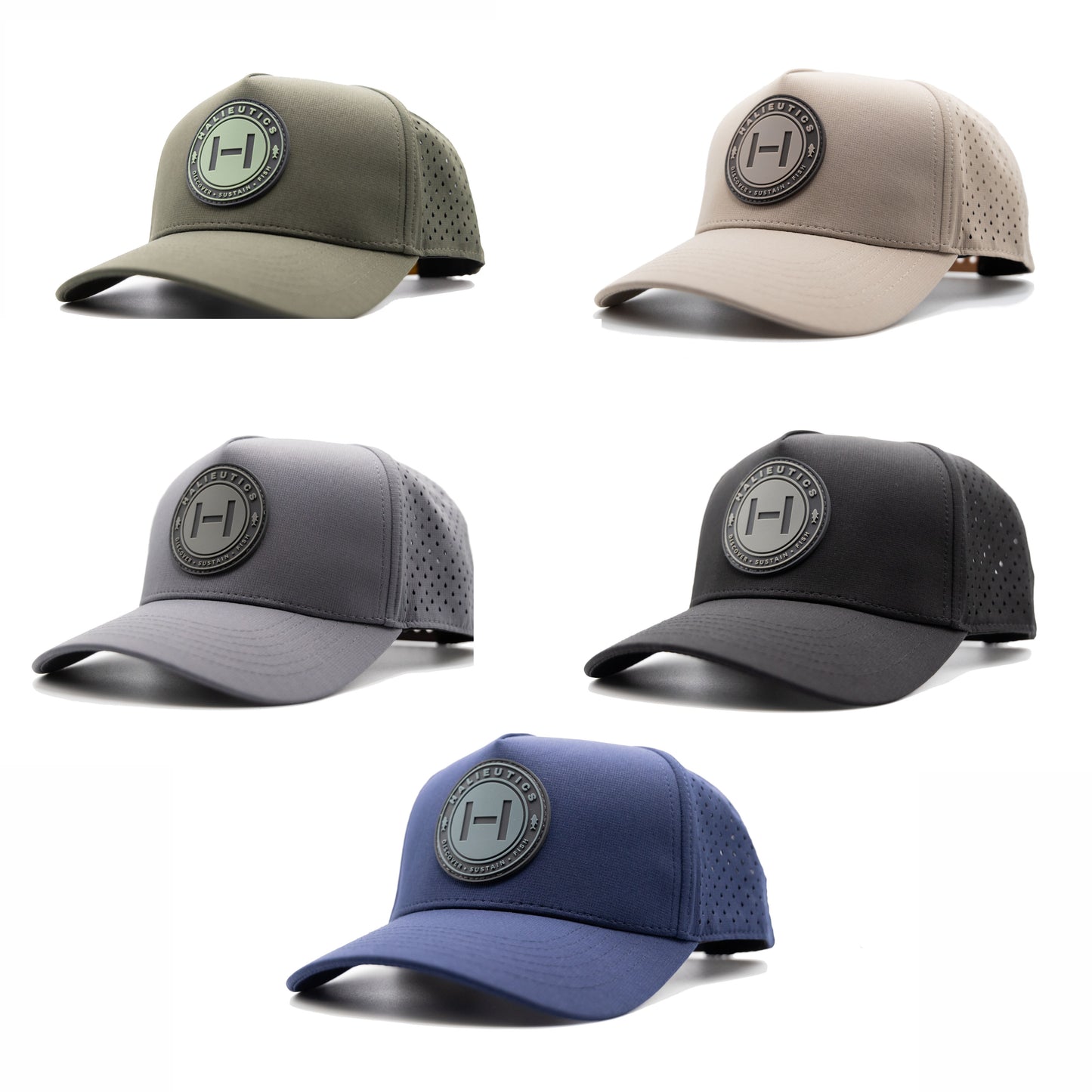 Halieutics Water-Resistant Performance 5 Panel Curved Brim