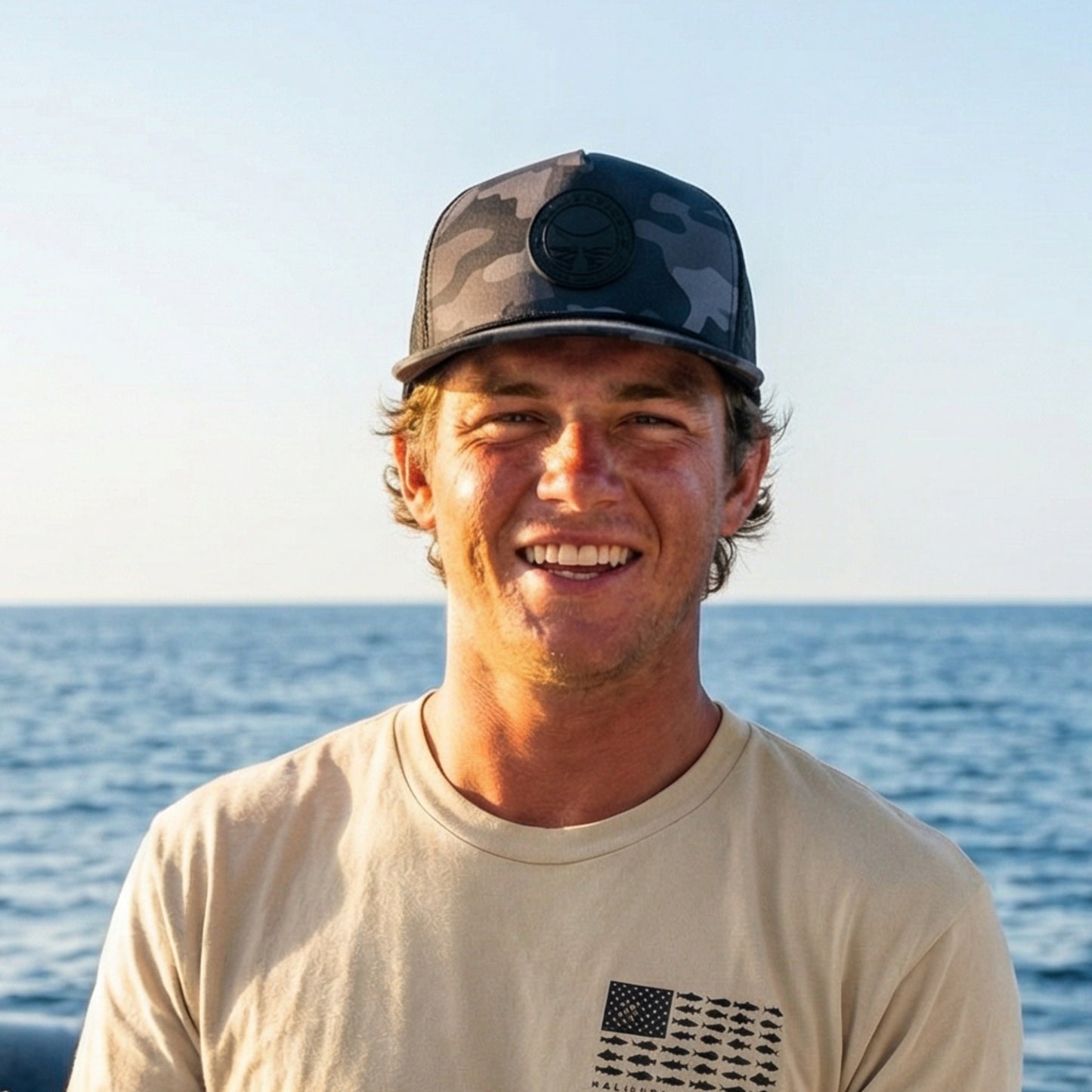 Halieutics Premium Water-Resistant Performance Camo Rope Fishing Hat. Men and Woman