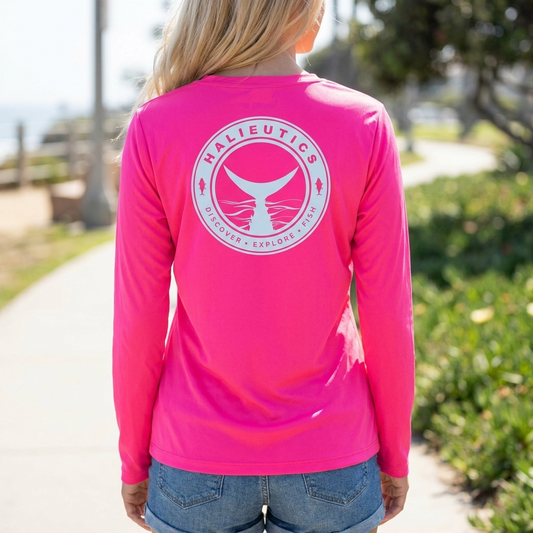 Halieutics Womans UPF 50 Performance Tuna Tail Moisture-Wicking Shirt