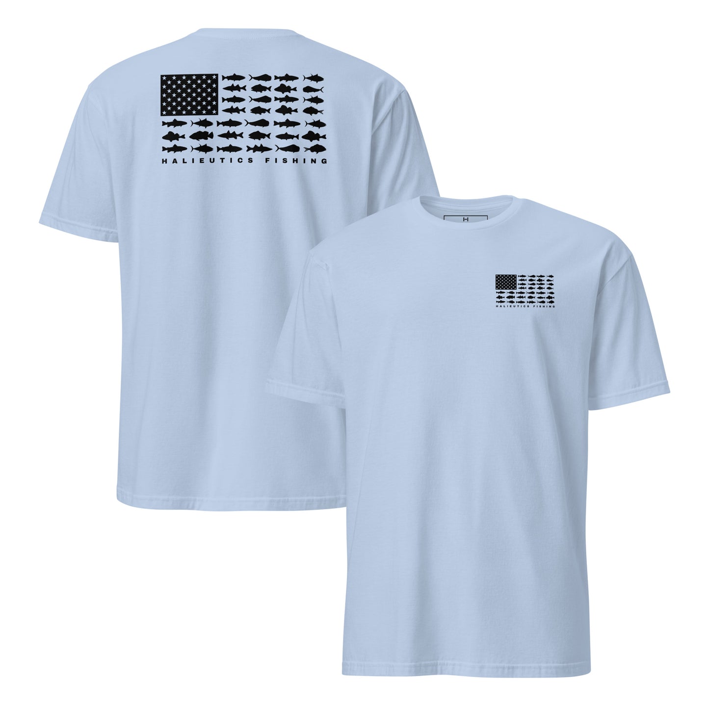 Halieutics U.S.A. Flag Graphic Fishing T-Shirt