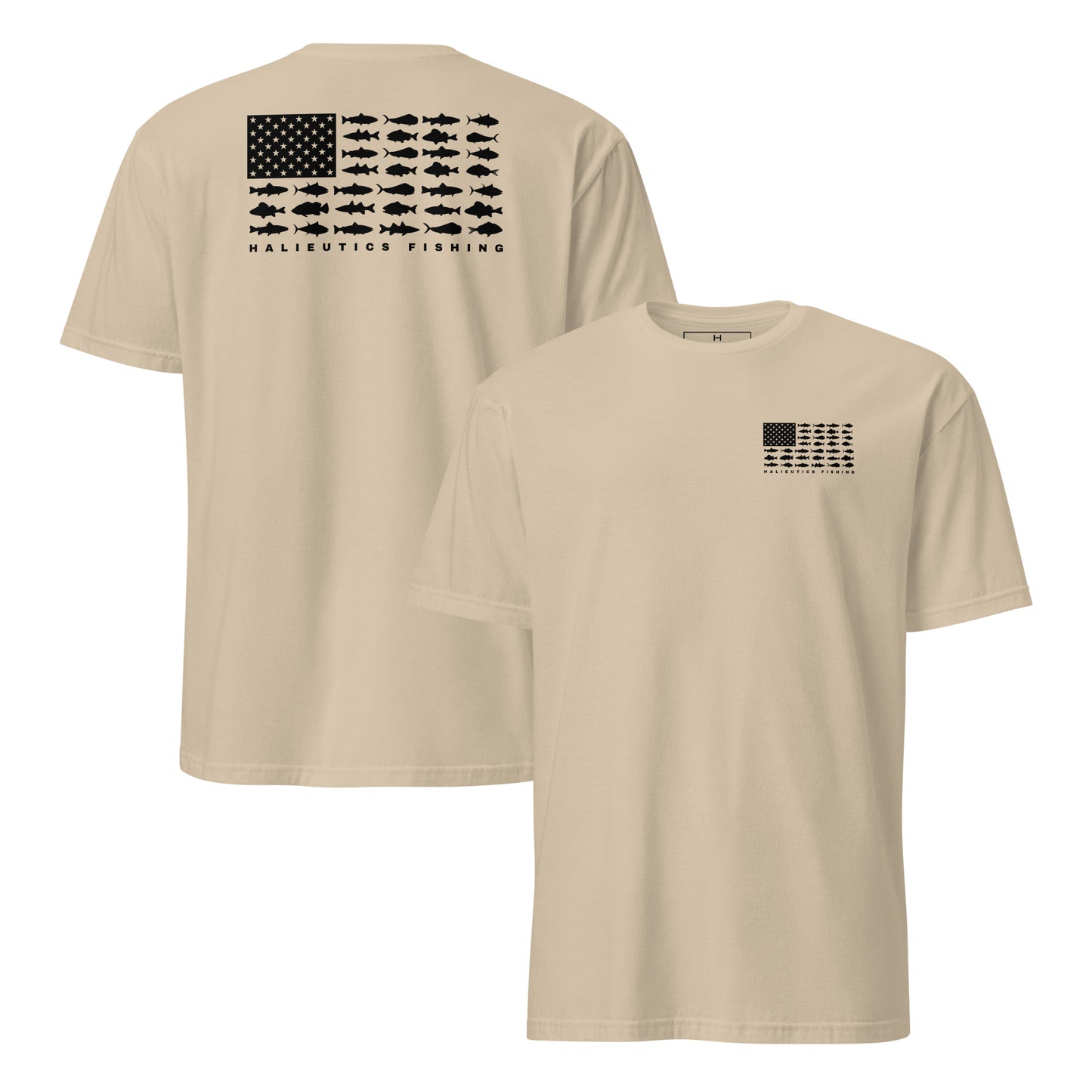 Halieutics U.S.A. Flag Graphic Fishing T-Shirt
